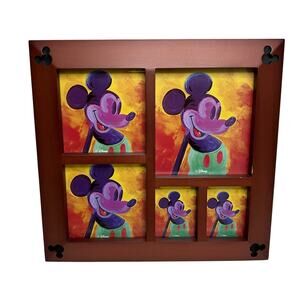 Disney Parks Disneyland Beveled Walnut Mickey Mouse Picture Frame